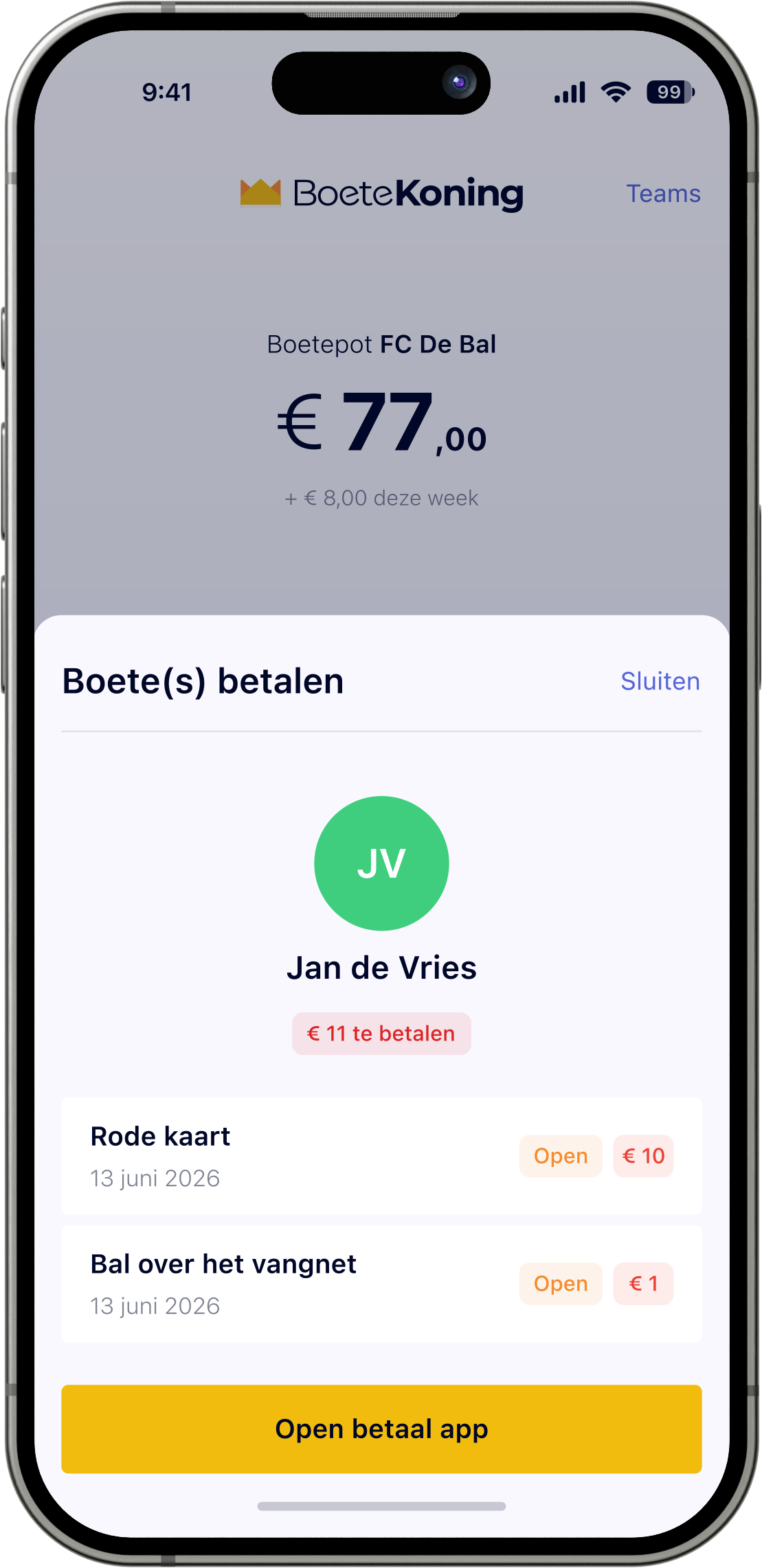 BoeteKoning boetes betalen